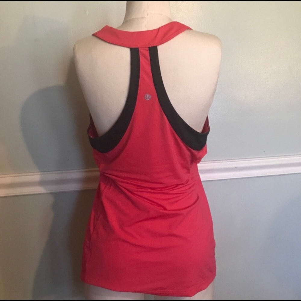 Lululemon Workout Tank (watermelon/gray)